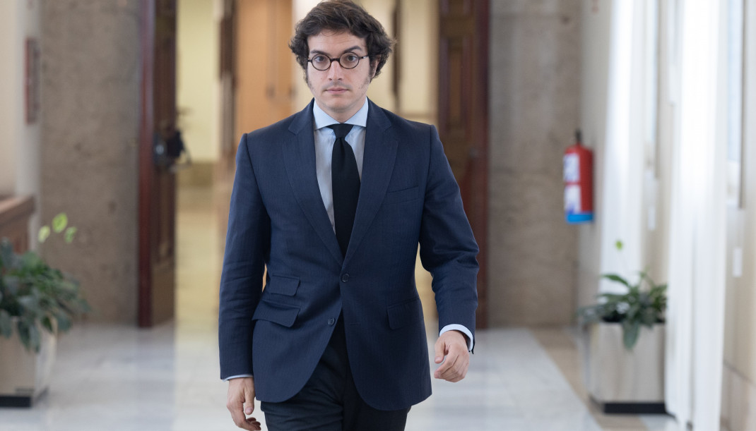 Archivo - El diputado de VOX José María Figaredo a su llegada a la Junta de Portavoces en el Congreso de los Diputados. Archivo..