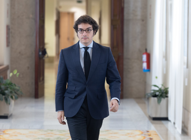 Archivo - El diputado de VOX José María Figaredo a su llegada a la Junta de Portavoces en el Congreso de los Diputados. Archivo..