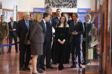 El rey Felipe VI y la reina Letizia visitan la exposición “In Memoriam Tomás y Valiente. 1996-2026”, a 13 de febrero de 2026, en Madrid (España). Los Reyes presiden el homenaje a Francisco Tom�