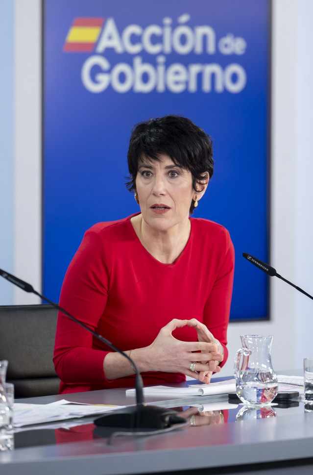 La ministra de Inclusión Seguridad Social y Migracioneas y portavoz del Gobierno, Elma Saiz,en una imagen de archivo