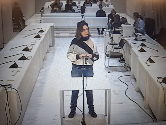 Archivo - Iratxe Sorzabal, exjefa de ETA, en un juicio ante la Audiencia Nacional el 18 de marzo de 2025.