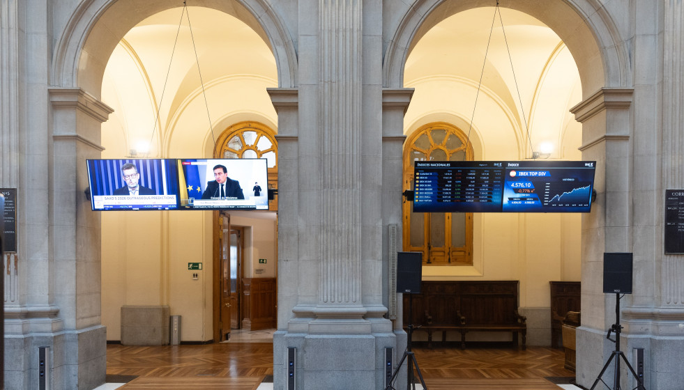Archivo - Interior del edificio de la bolsa, a 7 de enero de 2026, en Madrid (España).