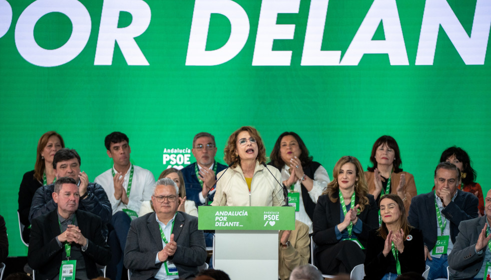 Archivo - La secretaria general del PSOE-A, María Jesús Montero, clausura el XV Congreso Regional del PSOE de Andalucía. A 23 de febrero de 2025 en Granada, Andalucía (España). (Foto de archivo).