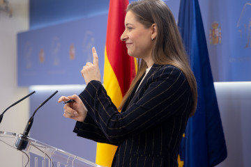La portavoz del PP en el Congreso, Ester Muñoz, durante una rueda de prensa en el Congreso de los Diputados, a 10 de febrero de 2026, en Madrid (España).