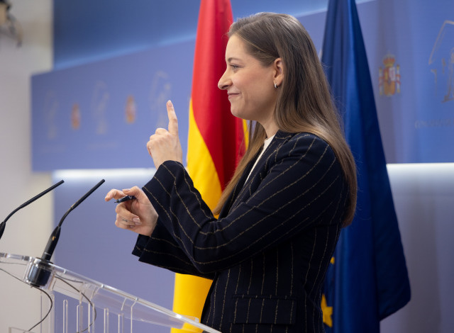 La portavoz del PP en el Congreso, Ester Muñoz, durante una rueda de prensa en el Congreso de los Diputados, a 10 de febrero de 2026, en Madrid (España).