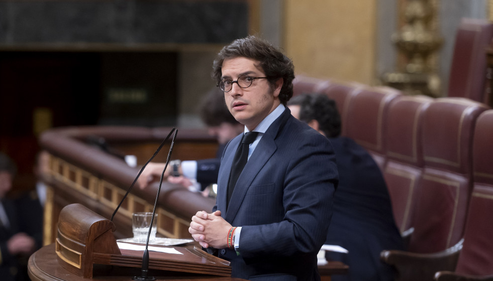 Archivo - El diputado de VOX José María Figaredo durante una sesión plenaria en el Congreso de los Diputados, a 11 de noviembre de 2025, en Madrid (España). El pleno acoge hoy el debate de totalid