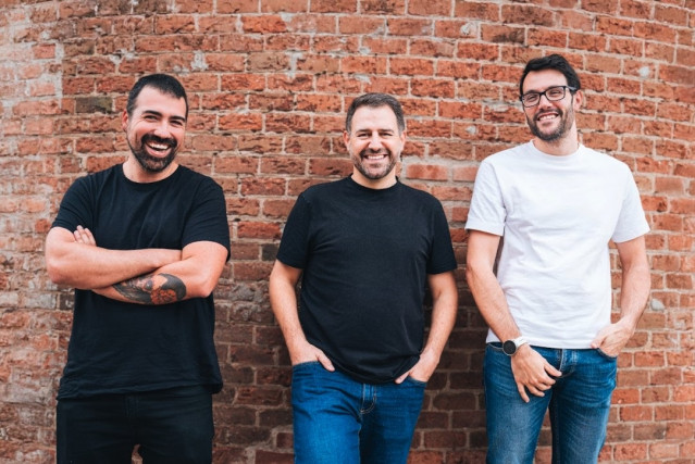 Los fundadores de la española Maite.Ai (de izda a dcha): David García, Alejandro Castellano y Álex Rodríguez