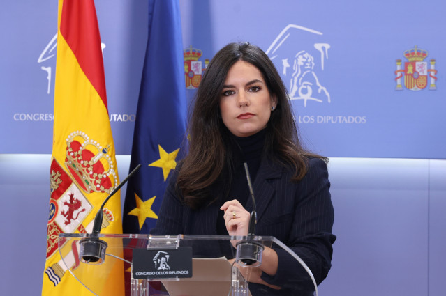 Archivo - La portavoz de Vox en el Congreso, Pepa Millán, durante una rueda de prensa, en el Congreso de los Diputados, a 13 de enero de 2025, en Madrid (España).