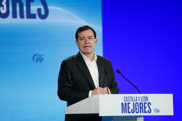 El presidente del PP de Castilla y León y candidato a la reelección a la Presidencia de la Junta, Alfonso Fernández Mañueco, a 13 de febrero de 2026, en Castilla y León (España).