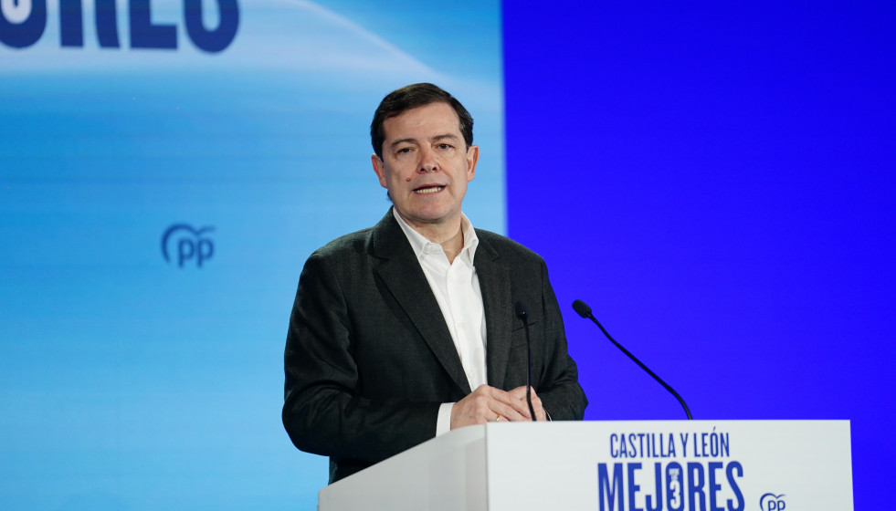 El presidente del PP de Castilla y León y candidato a la reelección a la Presidencia de la Junta, Alfonso Fernández Mañueco, a 13 de febrero de 2026, en Castilla y León (España).