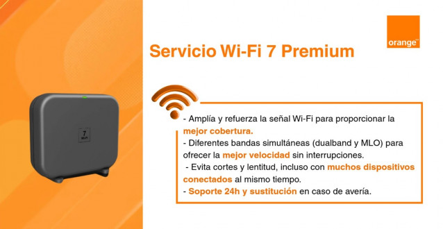Orange Orange, del Grupo MasOrange, ha lanzado su nuevo Servicio WiFi 7 Premium, dirigido a clientes de fibra particulares, micropymes y autónomos