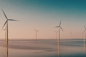 Molino de energía eólica.