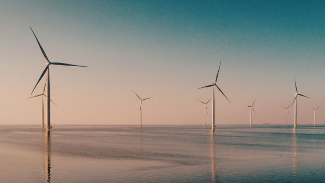 Molino de energía eólica.