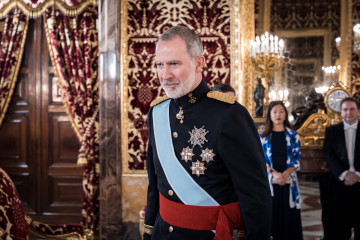 Archivo - El Rey Felipe VI recibe las Cartas Credenciales de los nuevos embajadores, en el Palacio Real de Madrid