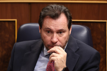 El ministro de Transportes, Óscar Puente, en una sesión de control al Gobierno , en el Congreso de los Diputados, a 11 de febrero de 2026, en Madrid