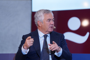 Archivo - El CEO de Abante, Santiago Satrústegui, interviene en el V Observatorio de las Finanzas organizado por El Español e Invertia, en el auditorio de la Universidad Camilo José Cela de la sede