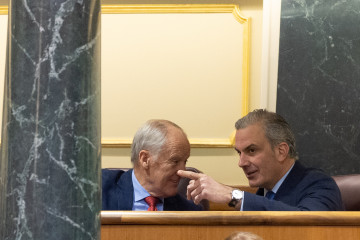 El diputado de Vox, Javier Ortega Smith, durante una sesión plenaria extraordinaria en el Congreso de los Diputados, a 27 de enero de 2026, en Madrid (España).