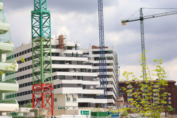 Archivo - Edificación de viviendas en Tres Cantos, Madrid (España)