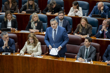 El diputado del PP, Jorge Rodrigo Domínguez, durante un pleno en la Asamblea de Madrid, a 5 de febrero de 2026, en Madrid (España).