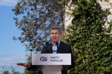 El presidente del PP, Alberto Núñez Feijóo, en Granollers