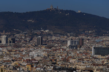Archivo - Vistas de la ciudad de Barcelona desde el mirador de la Fundación Joan Miró.