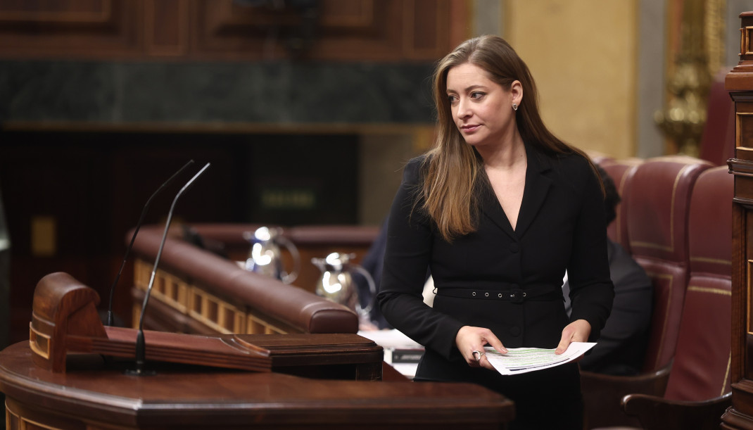 Archivo - La portavoz del PP en el Congreso, Ester Muñoz,  durante una sesión de control al Gobierno, en el Congreso de los Diputados, a 10 de diciembre de 2025, en Madrid (España).
