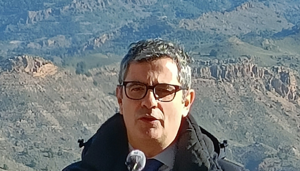 El ministro de la Presidencia, Justicia y Relaciones con las Cortes, Félix Bolaños, en el Parador de Lorca