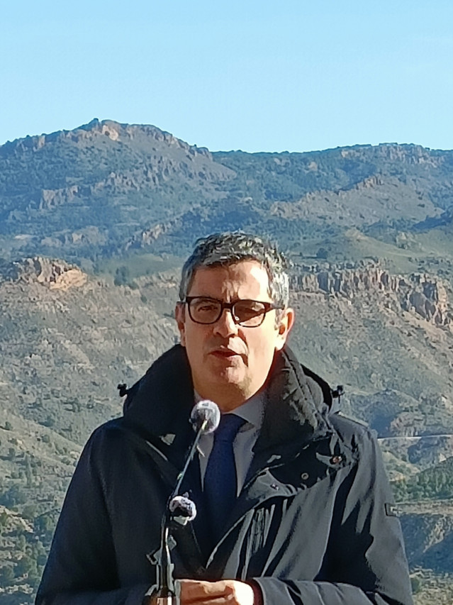 El ministro de la Presidencia, Justicia y Relaciones con las Cortes, Félix Bolaños, en el Parador de Lorca