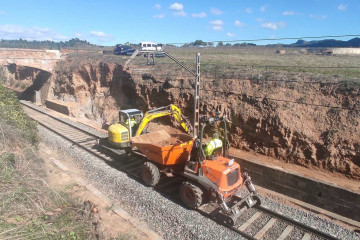 Imagen de trabajos en la red de Rodalies.