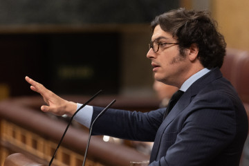 El diputado de Vox, José María Figaredo, durante una sesión plenaria del Congreso