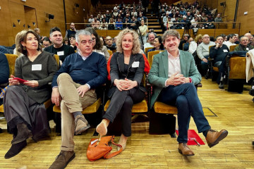 El secretario general del PSE-EE, Eneko Andueza, en el Comité Nacional celebrado en Bilbao