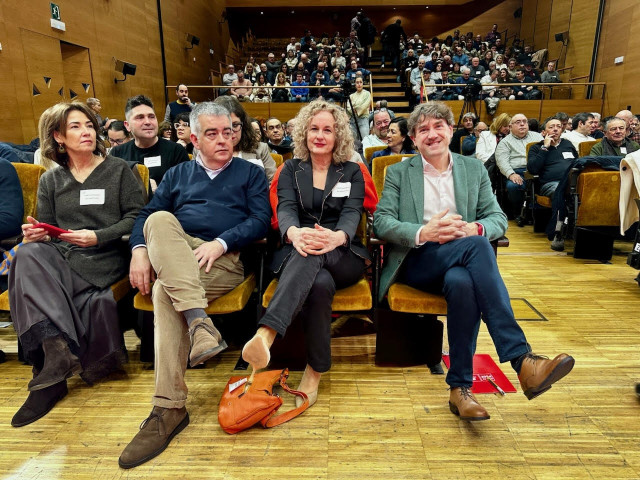 El secretario general del PSE-EE, Eneko Andueza, en el Comité Nacional celebrado en Bilbao