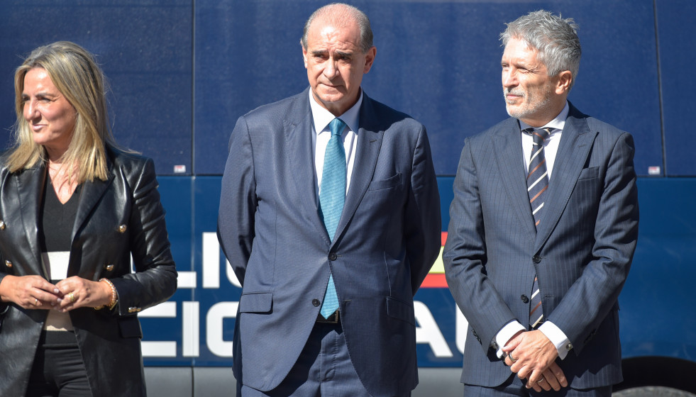 Archivo - El director general de la Policía, Francisco Pardo, y el ministro del Interior, Fernando Grande-Marlaska, en un acto institucional