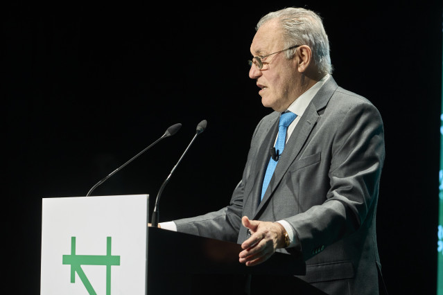 El presidente de Sidenor, Mirai y Talgo, José Antonio Jainaga, durante el II Foro Capital de Fundación Vital, en Arkabia, a 23 de febrero de 2026, en Vitoria, Álava, País Vasco (España).