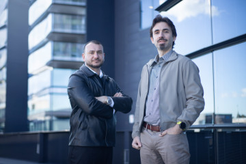 Archivo - Los confundadores y coCEOs de Bit2Me, Andrei Manuel y Leif Ferreira.