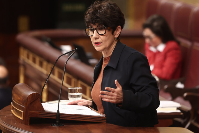 La portavoz del PNV, Maribel Vaquero, en una sesión de control al Gobierno , en el Congreso de los Diputados, a 11 de febrero de 2026, en Madrid (España).