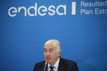 El CEO de Endesa, José Bogas, durante la presentación de los resultados 2025 y la actualización del Plan Estratégico 2026–2028, a 24 de febrero de 2026, en Madrid (España). Endesa obtuvo un ben