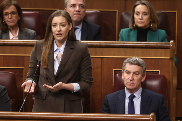 La portavoz del PP en el Congreso, Ester Muñoz, en una sesión de control