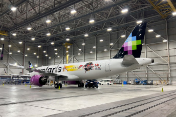 Archivo - Una aeronave de Volaris.
