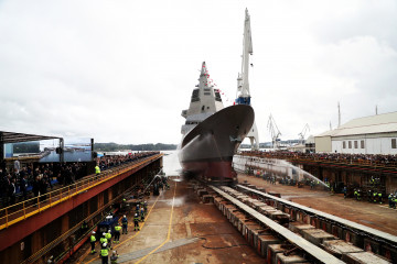 Archivo - Ceremonia de la botadura de la fragata F-111, en el astillero de Navantia, a 11 de septiembre de 2025, en Ferrol, A Coruña, Galicia (España).