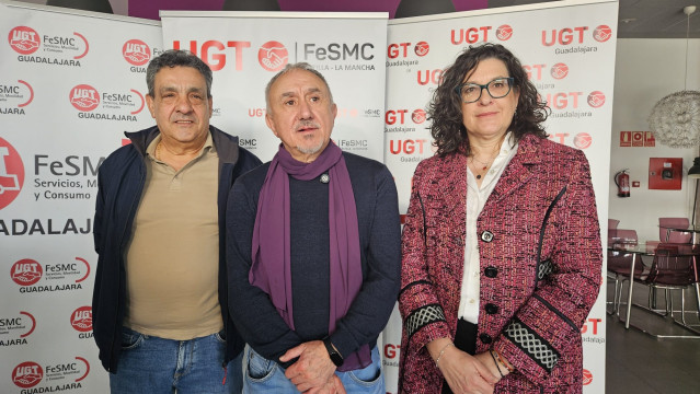 El secretario general de UGT, Pepe Álvarez, en Azuqueca de Henares