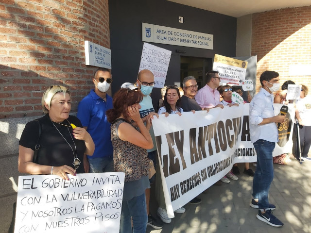 Archivo - Una concentración de afectados por la Ocupación