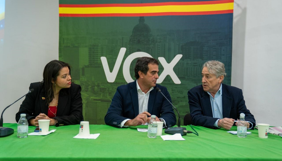 El eurodiputado de Vox Hermann Tertsch antes del inicio de la  presentación 'María Corina: La Conquista de la Libertad' en Málaga