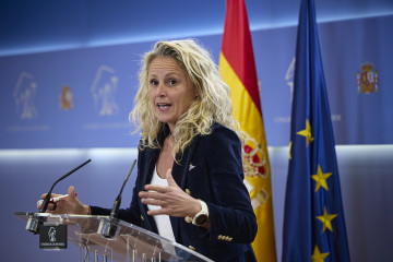 Archivo - La diputada del PSOE Montse Mínguez, ofrece una rueda de prensa en el Congreso de los Diputados, a 21 de octubre de 2025, en Madrid (España).