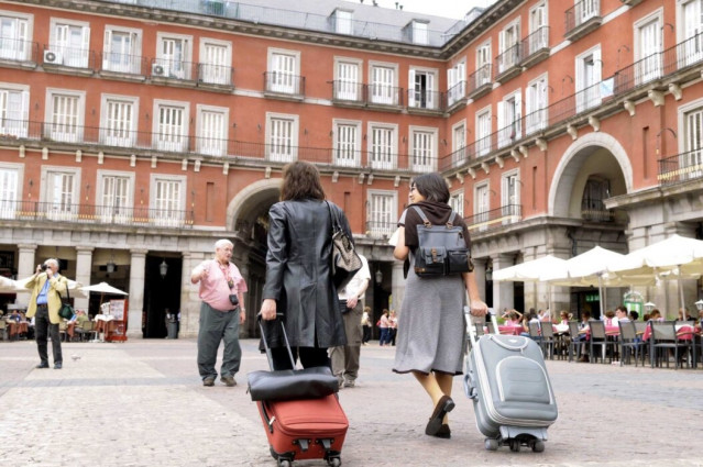 Turistas en la Plaza Mayor