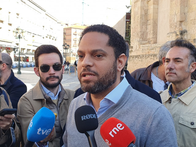 El secretario general de Vox, Ignacio Garriga, en su visita a Segovia