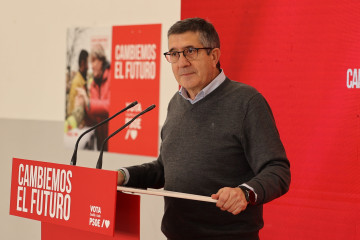 El portavoz del PSOE en el Congreso de los Diputados, Patxi López, en una imagen de archivo en el marco de la campaña electoral en Castilla y León.