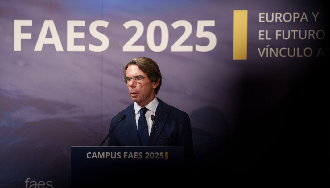 Archivo - El expresidente del Gobierno José María Aznar durante la clausura del Campus FAES, a 19 de septiembre de 2025, en Madrid (España).