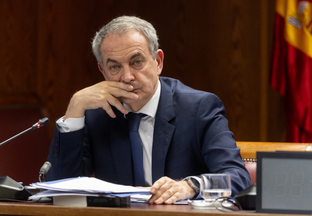 El expresidente del Gobierno José Luis Rodríguez Zapatero comparece ante la Comisión de Investigación sobre el ‘caso Koldo’, en el Senado, a 2 de marzo de 2026, en Madrid (España).