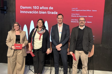 Inés Garcia Moya (Comunicación de Damm); La Chief Digital And Data Officer, Laura Gil; El Director De Operaciones, Octavi Martí, Y El Director De Patrocinios, Jofre Riera